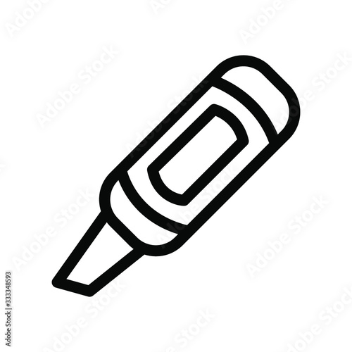 Highlight icon , faber color draw emblem isolated illustration , ouline template logo design solid background white