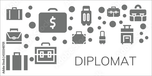 diplomat icon set