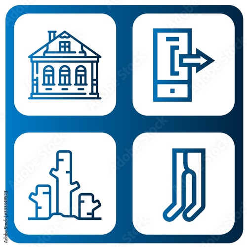 Set of log icons