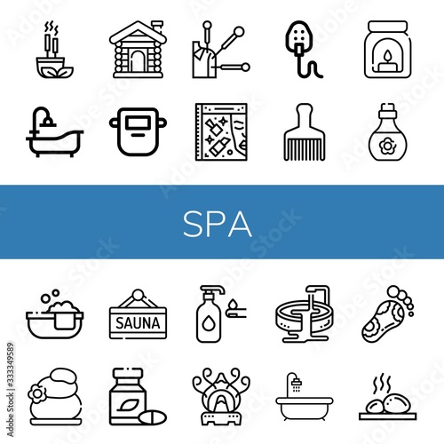 spa icon set