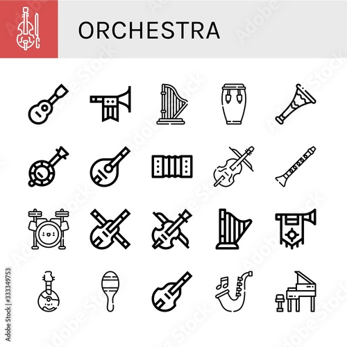 Set of orchestra icons