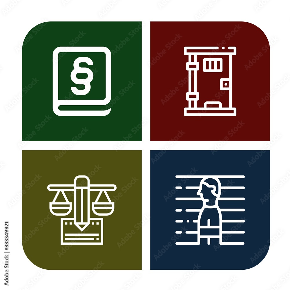 attorney icon set attorney icon set