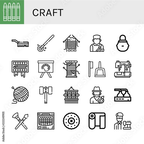 Set of craft icons