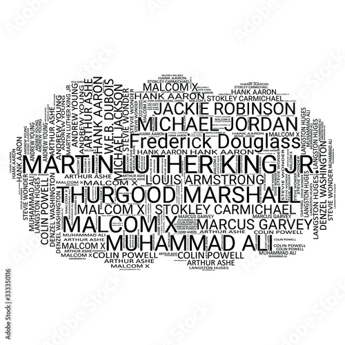 Black Legends Word cloud typographic design - VECTOR