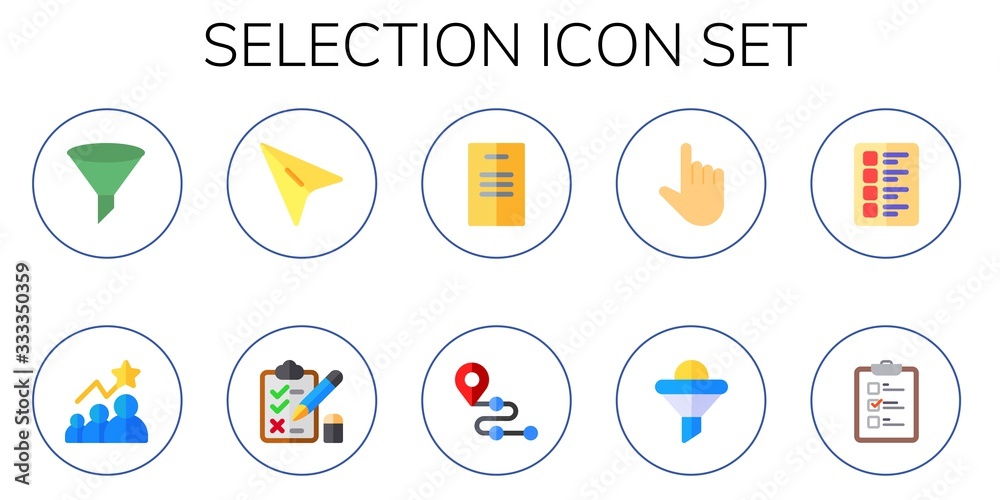selection icon set