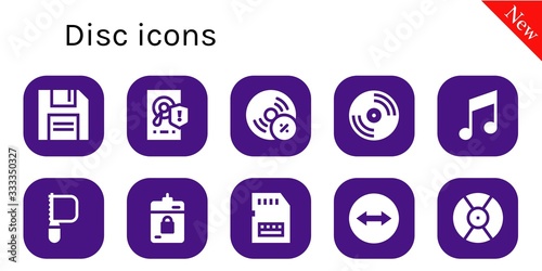 disc icon set