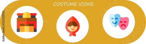 Modern Simple Set of costume Vector flat Icons