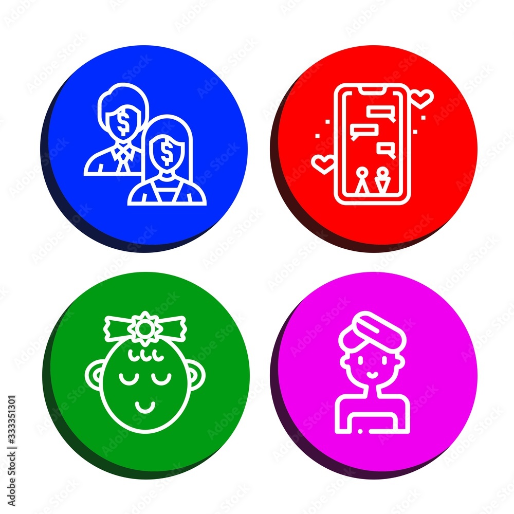 relationship simple icons set relationship simple icons set