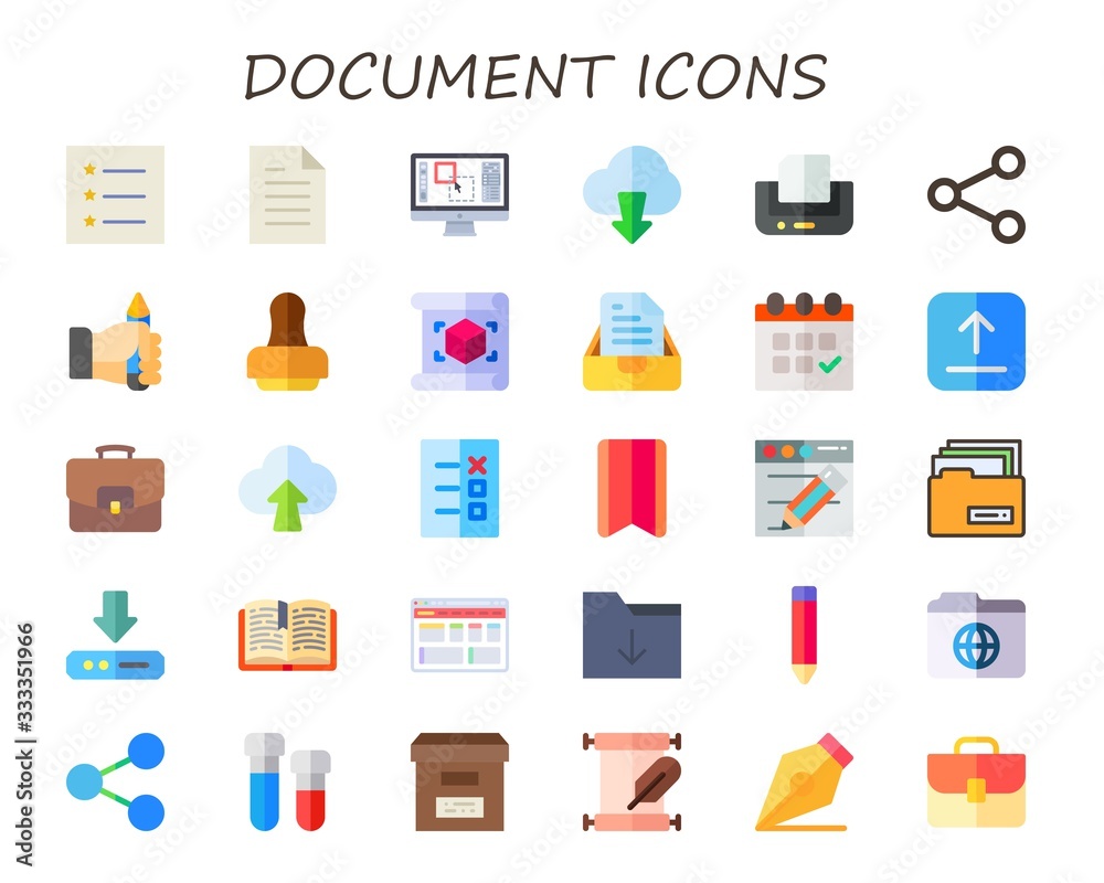 document icon set document icon set