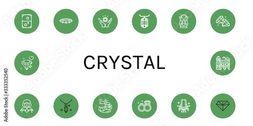 crystal simple icons set
