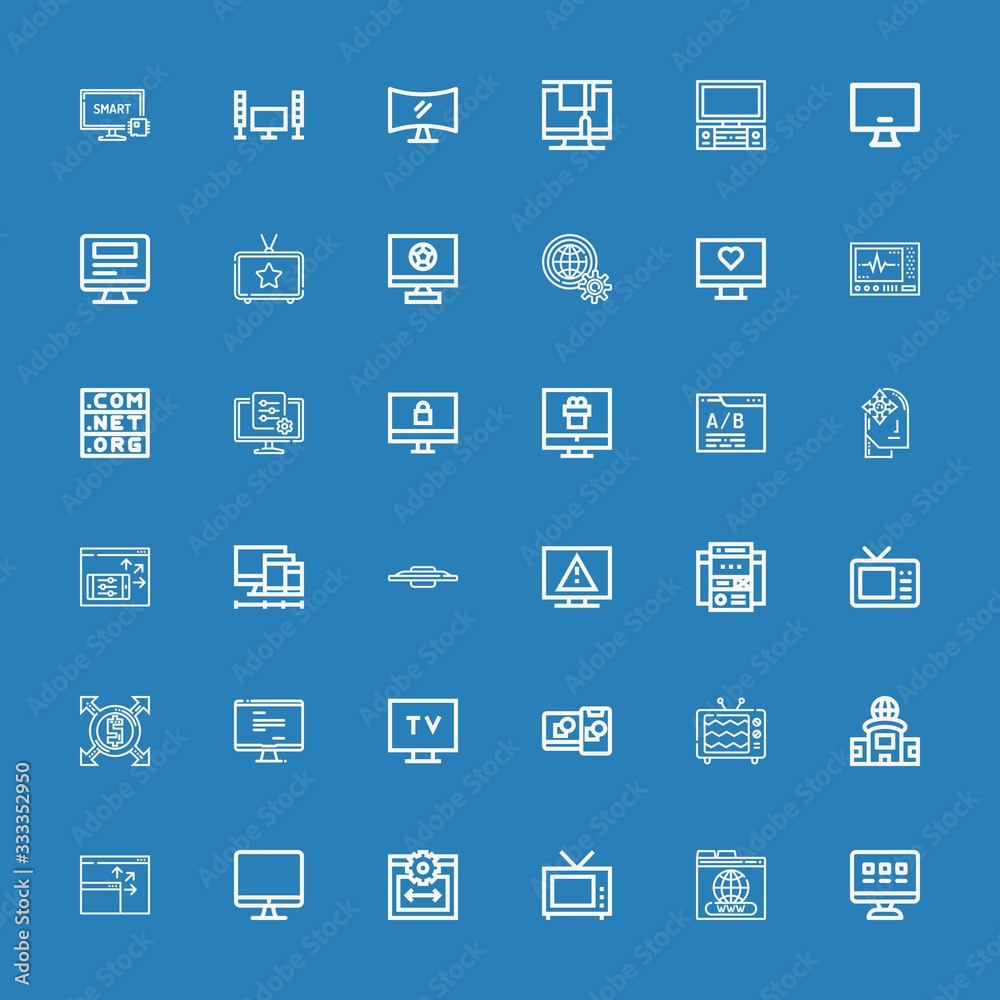 Editable 36 wide icons for web and mobile