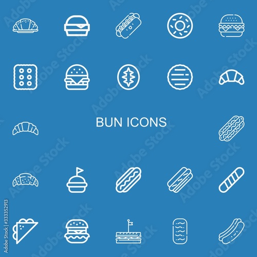 Editable 22 bun icons for web and mobile