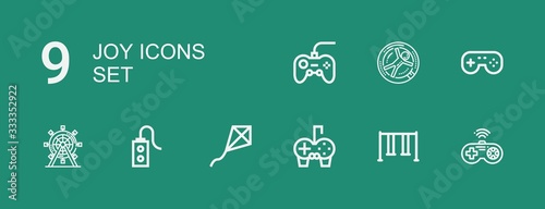 Editable 9 joy icons for web and mobile