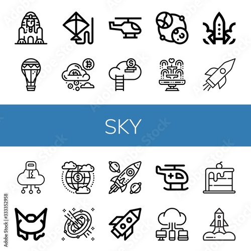 Set of sky icons