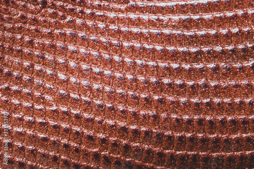 Brown leather texture. rough material close up