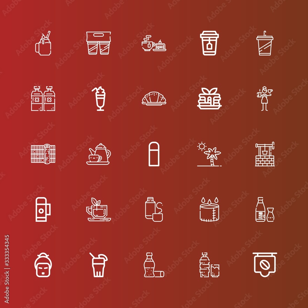 Editable 25 tea icons for web and mobile Editable 25 tea icons for web and mobile
