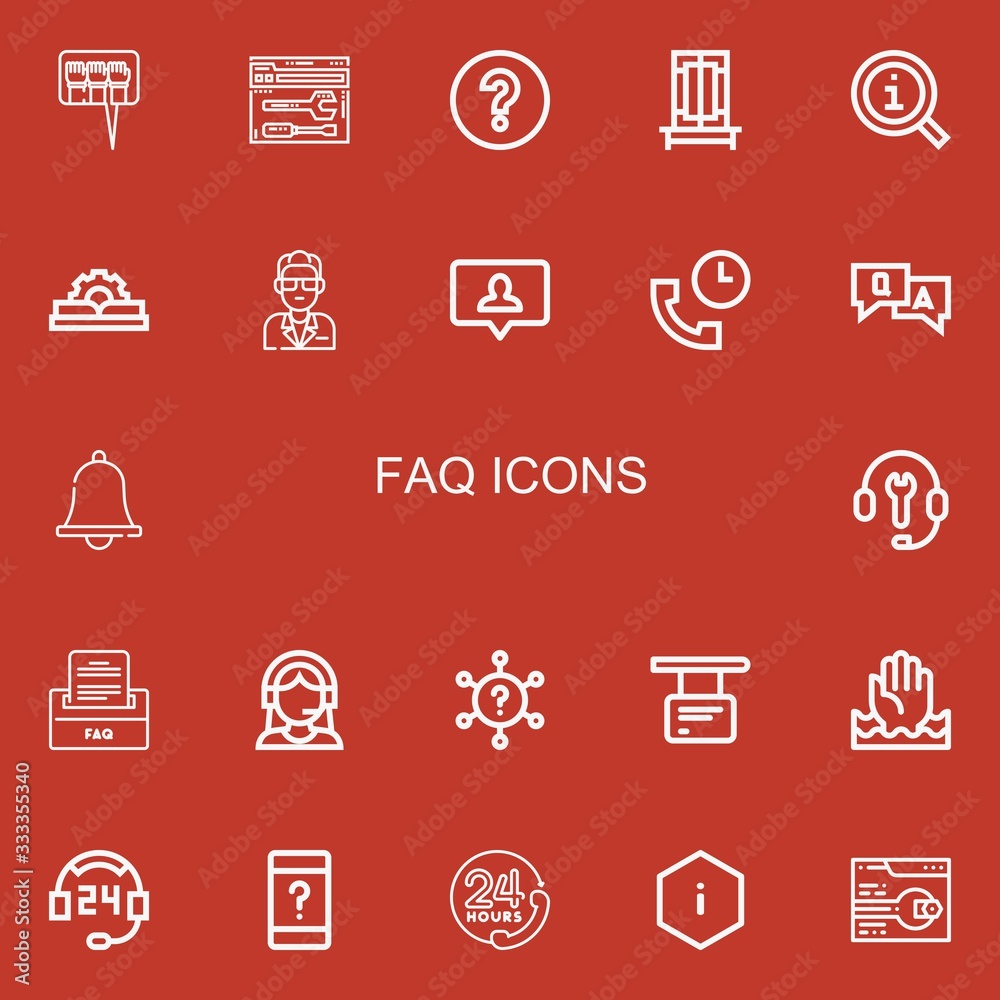 Editable 22 faq icons for web and mobile Editable 22 faq icons for web and mobile