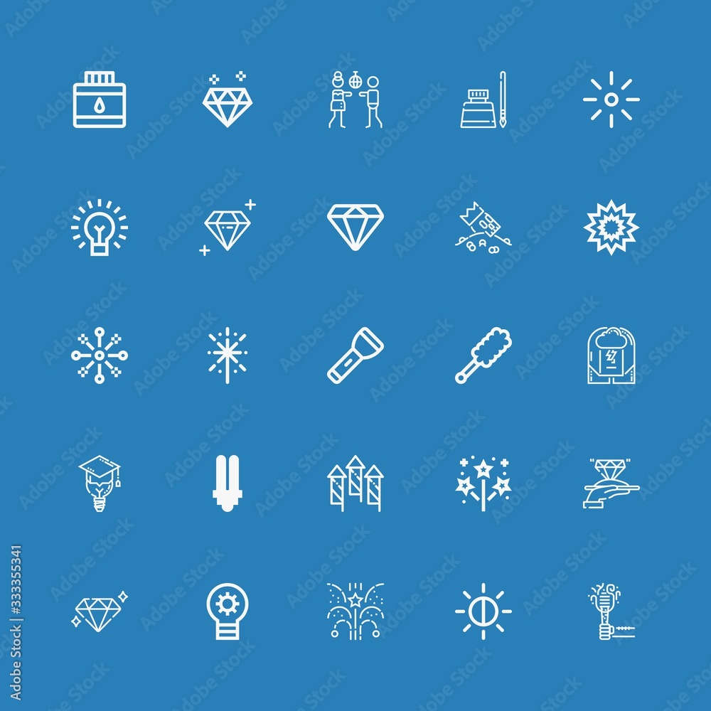 Fototapeta premium Editable 25 shine icons for web and mobile