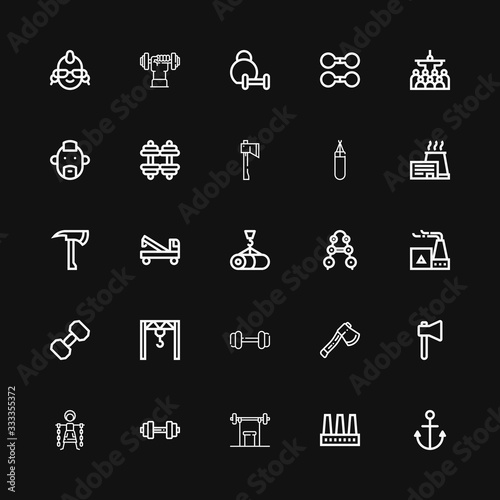 Editable 25 heavy icons for web and mobile