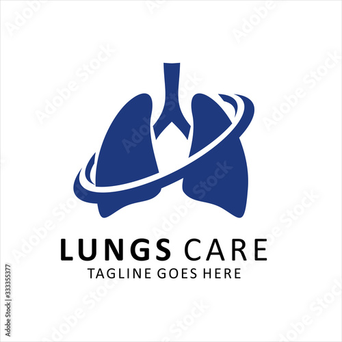 Lungs Care Logo Template Design Vector, Emblem, Design Concept, Creative Symbol, Icon, lungs care  Idea logo design inspiration.