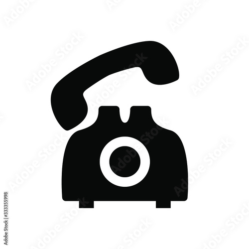Home phone icon vector , business celluler , design template logo emblem isolated illustration , outline solid background white