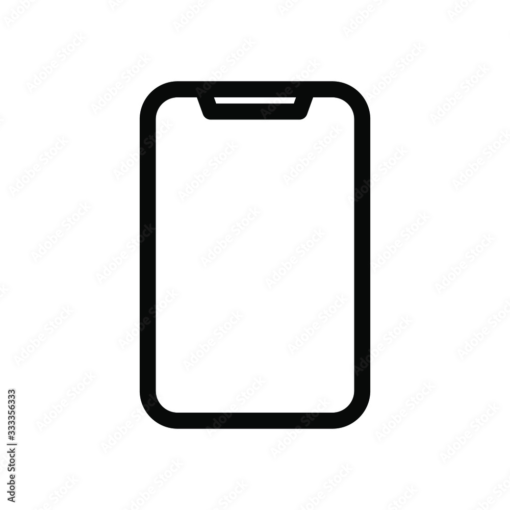 Mobile phone icon , vector emblem isolated , smartphone concept lineart glyph illustration , gadget design outline solid background white Mobile phone icon , vector emblem isolated , smartphone concept lineart glyph illustration , gadget design outline solid background white