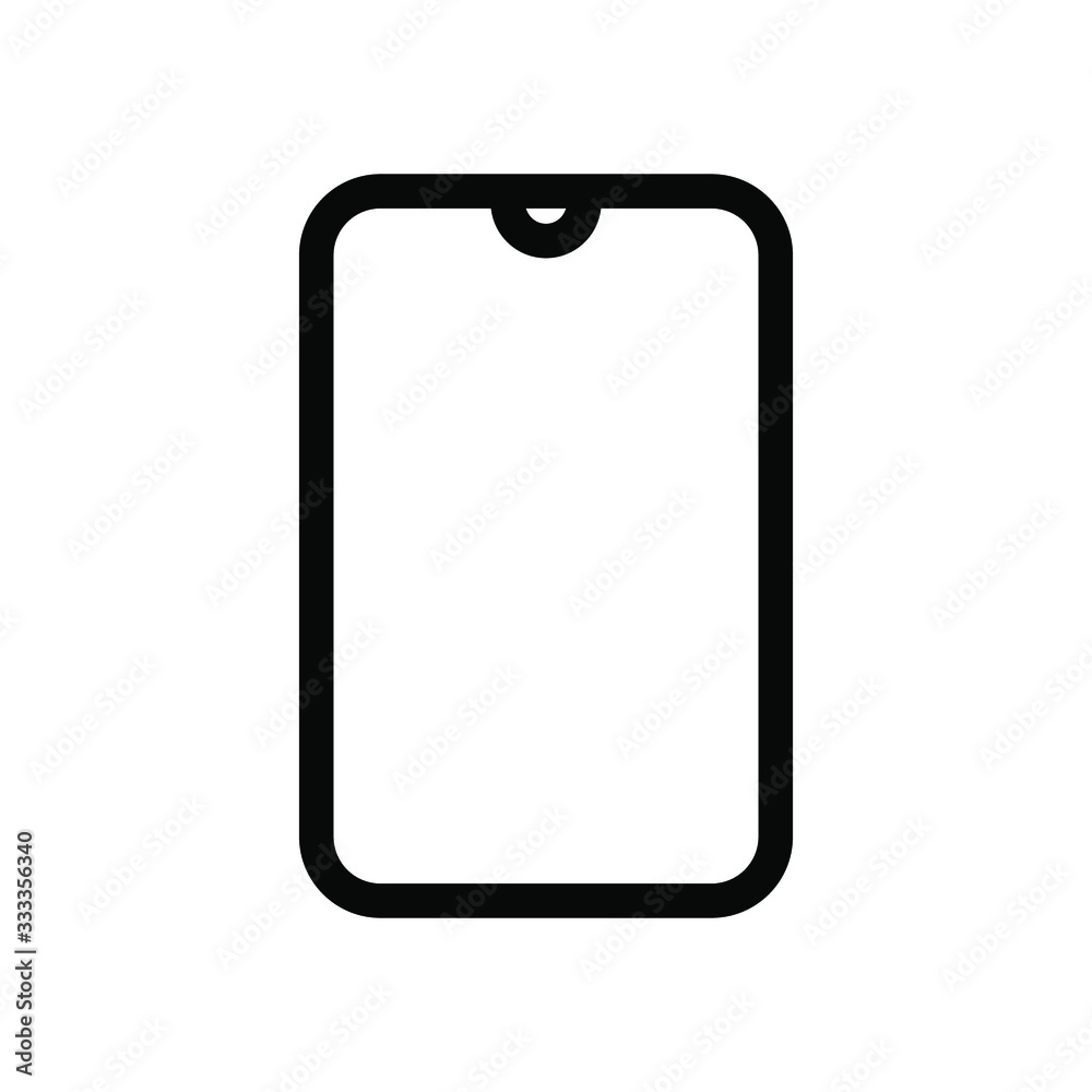Mobile phone icon , vector emblem isolated , smartphone concept lineart glyph illustration , gadget design outline solid background white Mobile phone icon , vector emblem isolated , smartphone concept lineart glyph illustration , gadget design outline solid background white