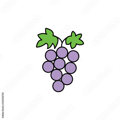 grapes colorful icon vector design
