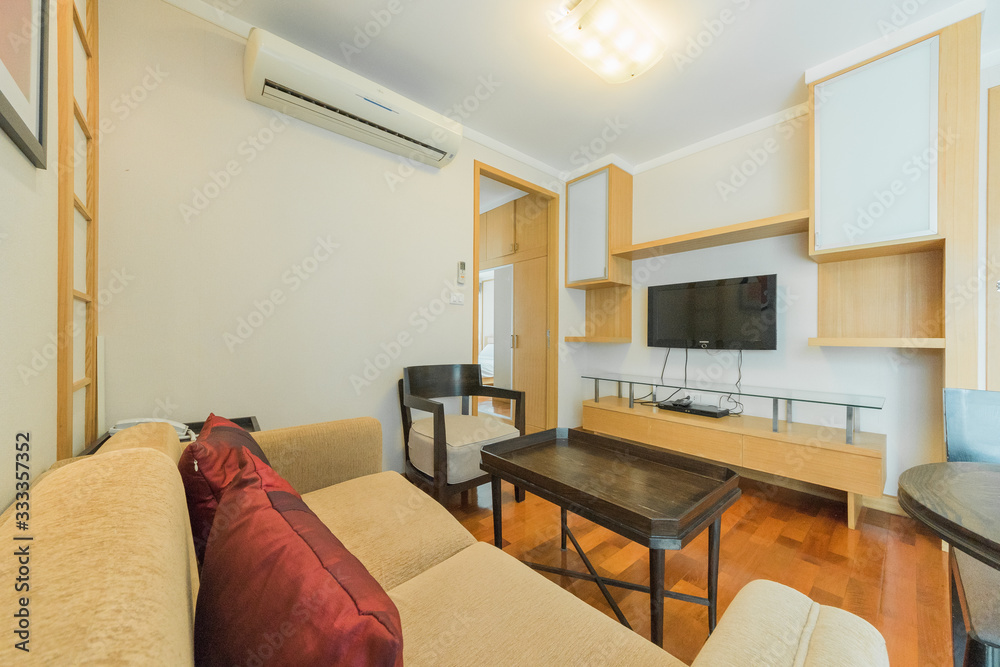 Fototapeta premium modern living room in bright colors