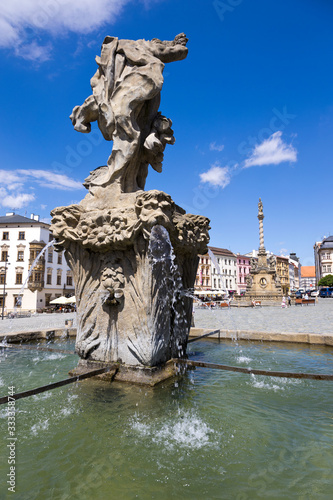 Jupiter fountain, 1707, sculptor Filip Satter, Vaclav Render, Lower square, Olomouc town, Moravia, Czech republic