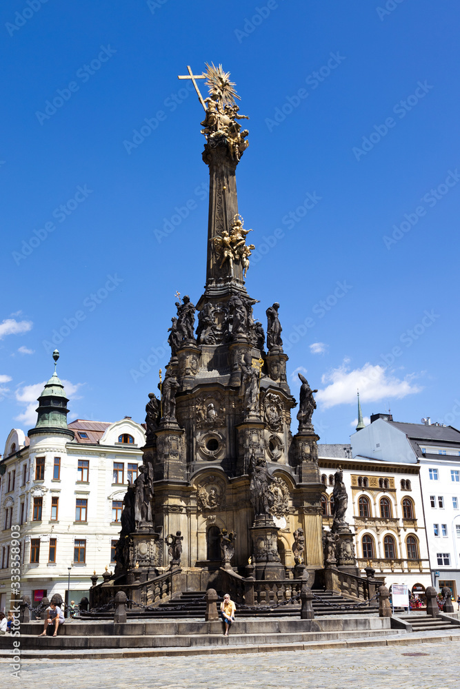 The holy trinity column (UNESCO), Upper square, Olomouc, Moravia, Czech republic