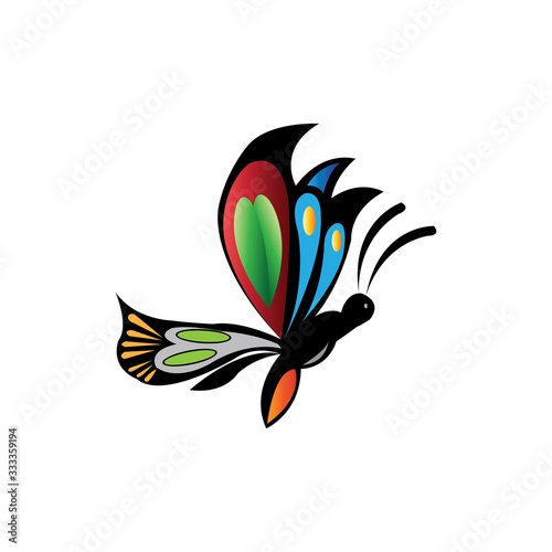 butterfly icon colorful design vector illustration
