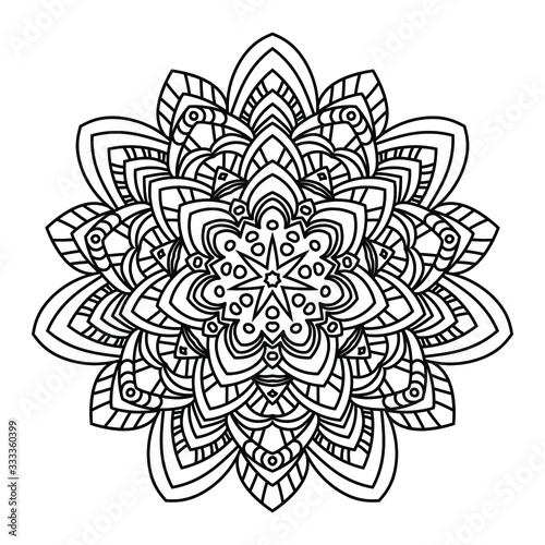 Mandalas Round for coloring book. Decorative round ornaments. Flower shape. Oriental vector, Anti-stress therapy patterns. Weave design elements. Yoga logos Vector. 