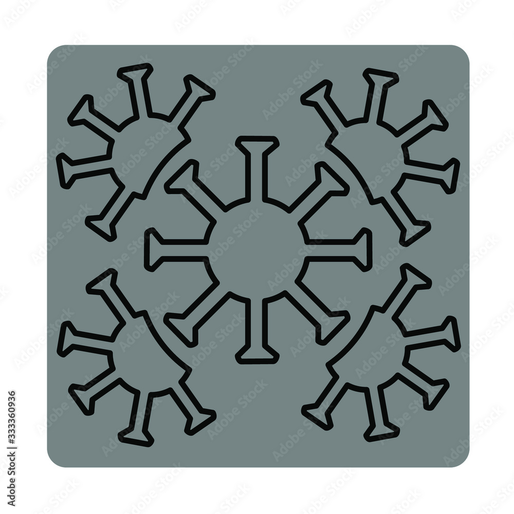 Coronavirus icon. COVID-19. Black vector icon EPS 10. Coronavirus icon. COVID-19. Black vector icon EPS 10.