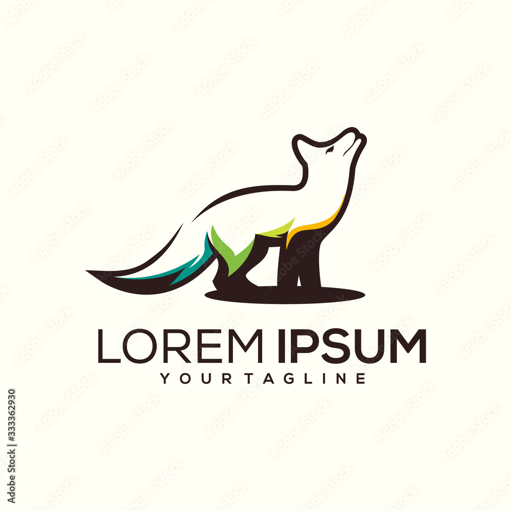 wolf logo design vector abstract modern wolf logo design vector abstract modern