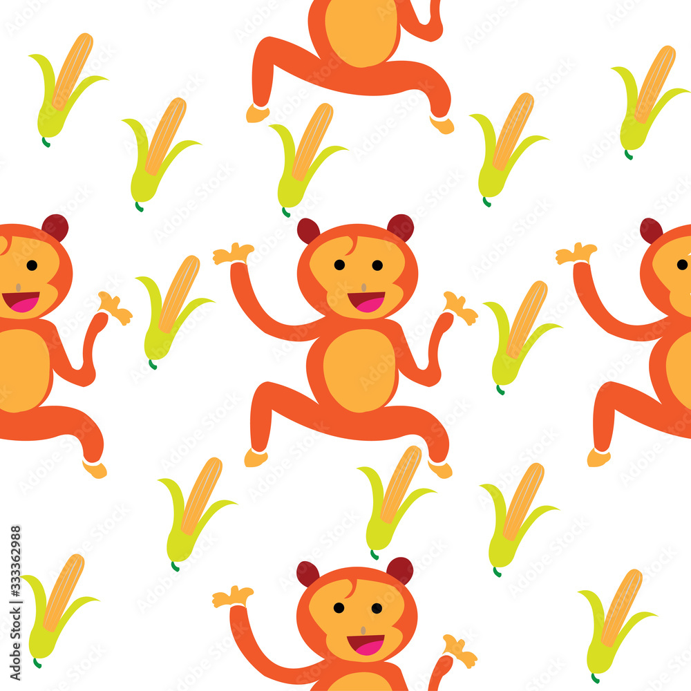 Naklejka premium colorful cute seamless cartoon animal patterns. for cloth, wrapping, textiles. vector
