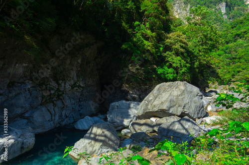 Valley Stream of Shakabang Stream, Taroko Scenic Area, Hualien, Taiwan photo