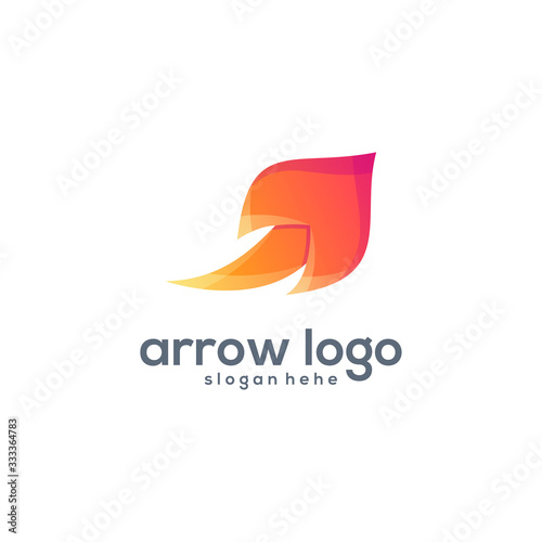 arrow logo design vector abstract modern