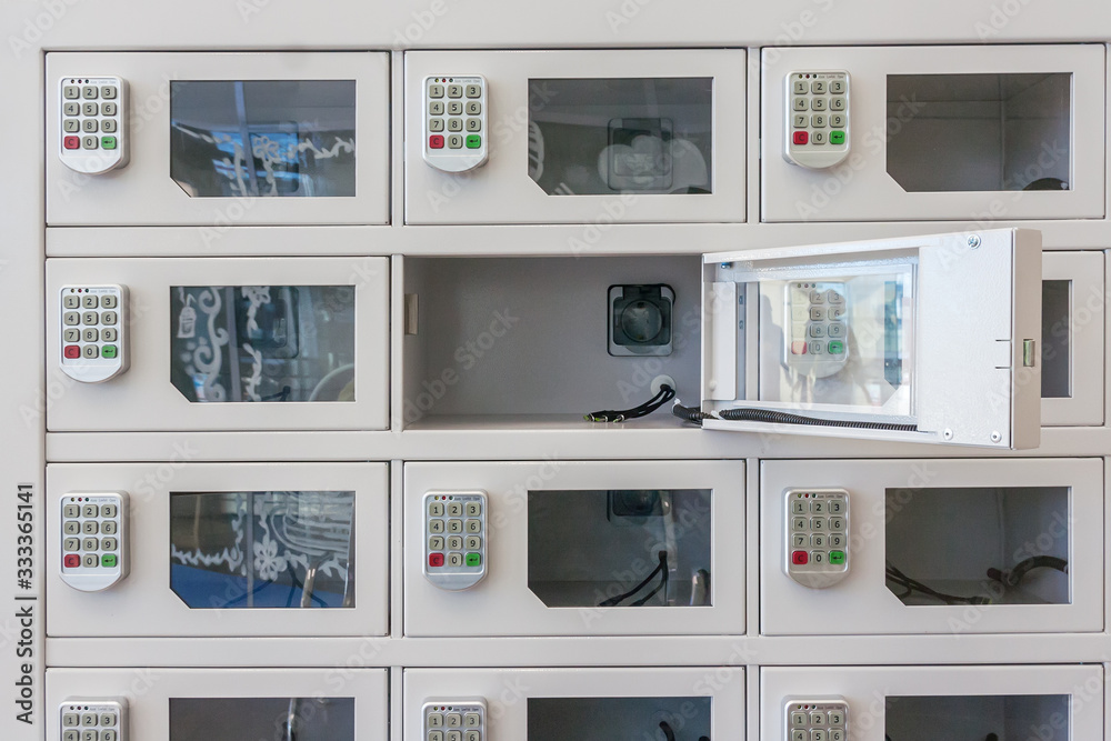 Safes, boxes for charging of equipment at the station Safes, boxes for charging of equipment at the station