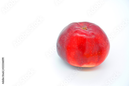 apple isolated on white. Healthy lifestyle and diet concept