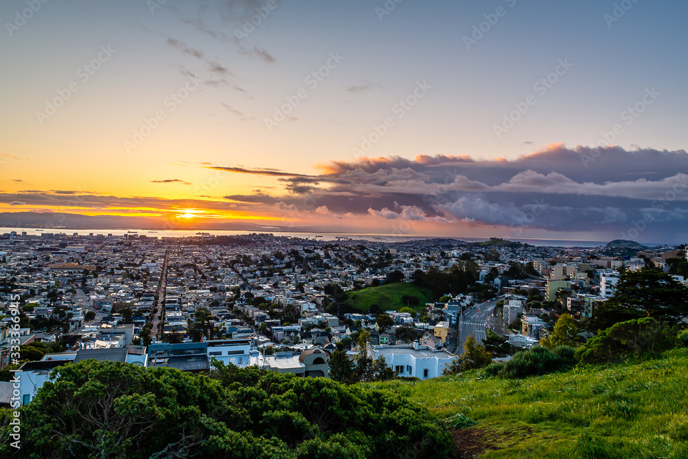 Dawn from Tank Hill in San Francisco
