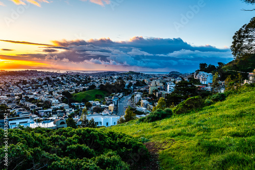 Dawn from Tank Hill in San Francisco