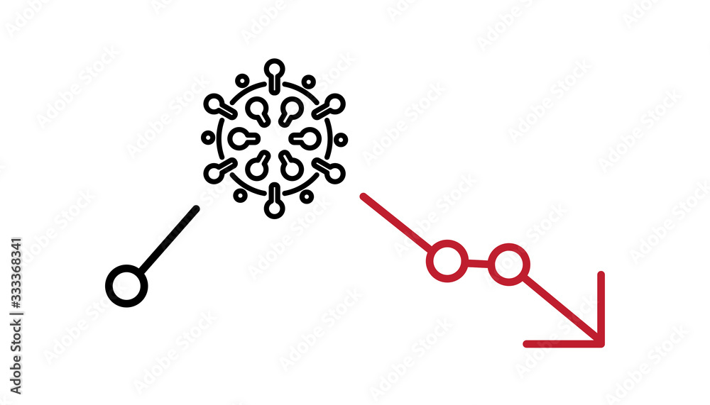 Graph coronavirus stock market fal, Pandemic falling markets Graph coronavirus stock market fal, Pandemic falling markets