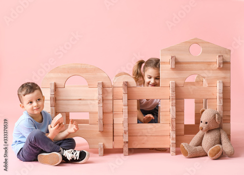 Little children playing wit...