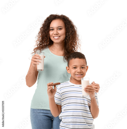 African-American boy and hi...