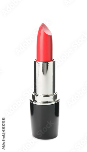 Beautiful lipstick on white background