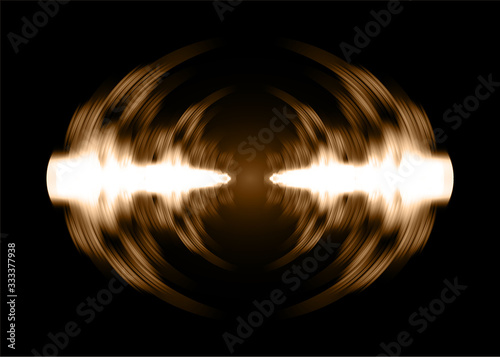 Sound waves oscillating