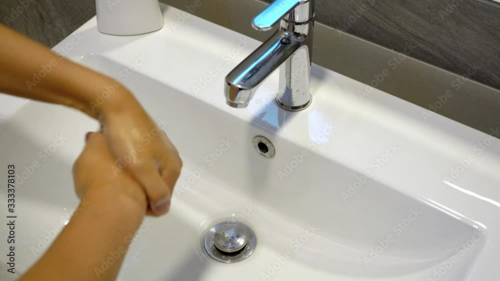 Washing hands rubbing with soap woman for corona virus prevention, hygiene to stop spreading coronavirus. Washing hands rubbing with soap woman for corona virus prevention, hygiene to stop spreading coronavirus.