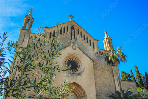 Parish Church of the Transfiguration of the Lord - Transfiguracio del Senyor - located in the village Arta, Mallorca, Spain photo