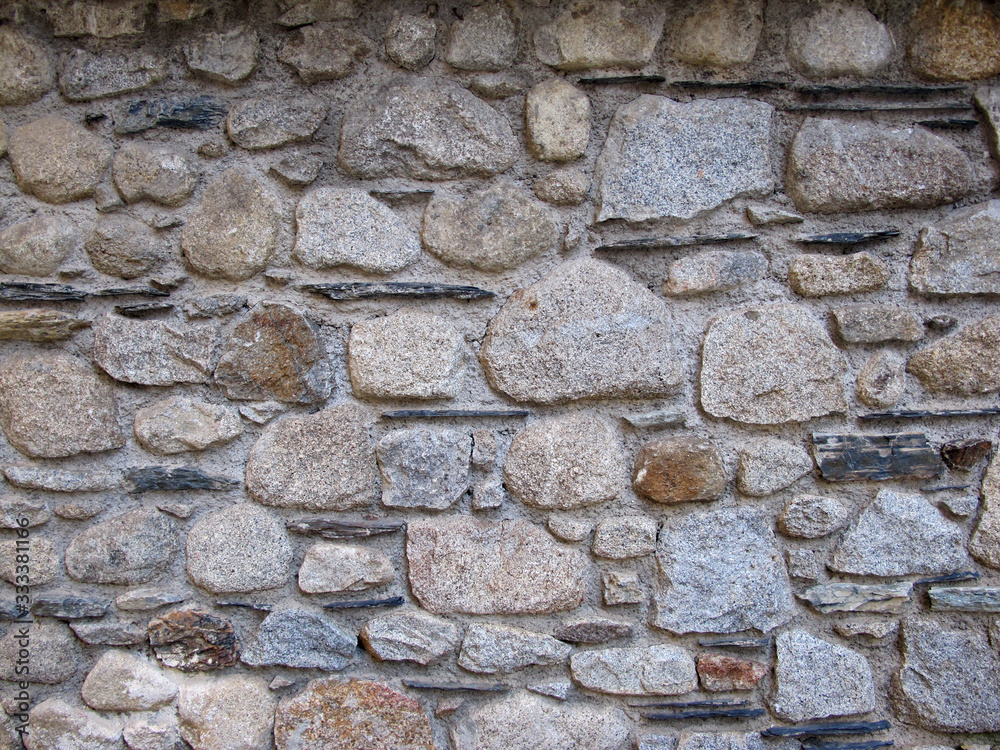 Old stone wall. Stone texture. Horizontal background. Copy space